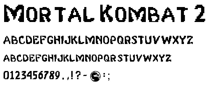 Mortal Kombat 2 font